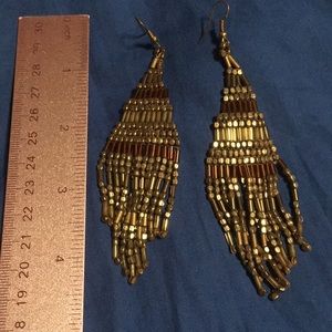 Long Beaded Fringe Earrings Might Be Anthro